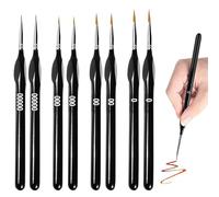 LAINIKE 8Piece Fine Detail Brushes Set, Miniature Brush, Paint by number Brushes, Model Making Detail Brush, Artist Paint Brushes, for Nail Art, Acrylic, Models, Watercolor, Oil Painting,Line Painting