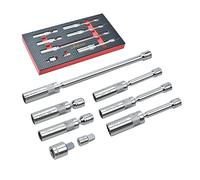 LainKeen 8Pc 1/4 1/2 3/8 Inch Drive 360 Degree Magnetic Swivel Spark Plug Socket Tools Set, 12 Point, Include 9/16-Inch, 5/8-Inch, 13/16-Inch, 14mm Socket