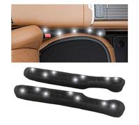 LAINLOY 2PCS Car Seat Gap Filler Organizer, Handmade Crystal Diamond Rhinestone Seat Gap Blocker to Fill The Gaps Between Seat and Console Blocker, Bling Car Accessories for Car SUV Truck (Black)