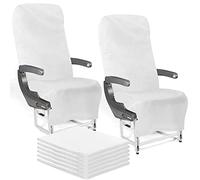 Lainrrew 6 Pcs Disposable Airplane Seat Covers, Non-Woven Fabric Safety Protection Seat Cover Portable Disposable Seat Protectors for Airplane, Train, Bus, Car, Airplane, Office, Movie Theatre