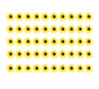 LAIOUSN 2. 50 Pcs Artificial Sunflowers Yellow Floral Embellishments For Wreaths Party Decoration Three Sizes Artificial Flower Yellow False Sunflower For Handmade Craft Projects