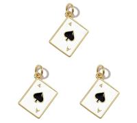 LAIOUSN 3 Pieces 18k Gold Plated Heart Charm Necklace Pendants Trendy Accessories For Women Coppers Jewelry Making Components Horseshoe Necklace Pendant
