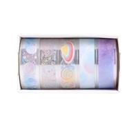 LAIOUSN 5 Rolls Butterfly Masking Tape Artists Tape Decorative Flower Pattern Crafting Clear Craft Supplies