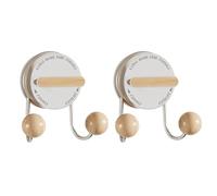 LAIOUSN ABS Suction Cup Wall Hooks with Spheres Rustproof Stainless Steel Hanger for Smooth Surfaces Rusts Resistant Kitchen Hooks