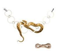 LAIOUSN Acrylic Reptiles Climbing Chain Toy with Safe Rings Design for Small Pet and Easy Cleaning Terrarium Exercise Rope Climbing Rings