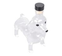 LAIOUSN Artistic Dachshund Shaped Glass Whiskeys Decanter 300ml Empty Liquor Bottle for Elegant Homes Club Decoration Decorative Whiskeys Bottle