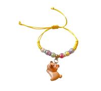 LAIOUSN Artistic Resin Capybaras Charm Handwoven Cord Present For Youthful Trendsetters And Art Lovers Safe