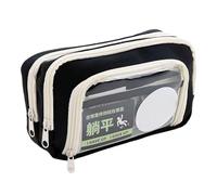 LAIOUSN Big Capacity Pencil Case High Capacity Pen Bag Multi Compartments Marker Storage Pouches Portable Art Supply Organizers Oxford Fabric Pencil Organizers