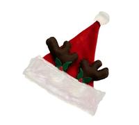 LAIOUSN Celebratory Rose Santa Hat Extreme Soft Substance Transportable Plan for Christmas Garnishes Costume Addons Portable Soft Christmas Hat for Travel
