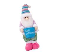 LAIOUSN Christmas Theme Decorative Dolls Santa/Snowman Standing Figurine With Storage Basket Festival Decoration Collectible Home Office Desk Accessory