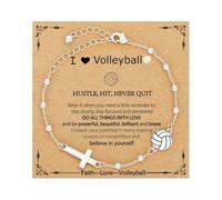 LAIOUSN Classical Ball Charm Pendant Adjustable Crucifix Link Chain with Lightweight Alloy Accent for Various Uses Religious Charm Wristlet