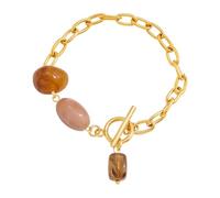 LAIOUSN Contemporary Resin Comfortable Stainless Steel Jewelry for Versatile Outfits Colorful Resin Stainless Steel