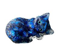 LAIOUSN Crystal Resins Sleep Cats Figurine Crystal Stone Animal Statue Miniature Ornament For Home Desktop Decors And Art Lover Tranquilities And Wisdoms Decors