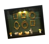 LAIOUSN Diys Minis Museums Silhouetted Box with Frame Figures Shadows Frame Set Personalize Photo Memory Display Case Museums Silhouetted