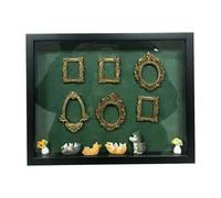 LAIOUSN Diys Minis Museums Silhouetted Box with Frame Figures Shadows Frame Set Personalize Photo Memory Display Case Museums Silhouetted