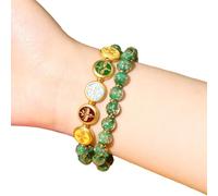 LAIOUSN Double Layer Night Glows Glass Symbolizing Prosperity And Fortunes For Fashion Lovers And Styles Seekers Trendy Wrist Jewelry