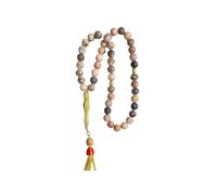 LAIOUSN Elegant Gemstones Bead Wristlet Elastic Cord Gold Tassels Accent Stretch Jewelry for Casual Formal Stone Bead Accessory