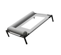 LAIOUSN Elevated Pet Bed With L Shape Pillow Breathable Net Chew Resistant Design Steel Frame Cot For Indoor And Outdoor Dog Elevated Dog Bed With Pillows