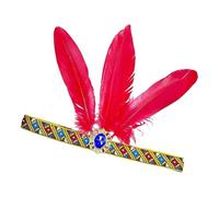 LAIOUSN Eye-catching Feathered Headbands Mardi Gras Headwear For Girls Masquerade Hair Accessories Mardi Gras Flapper Headband Feather Headband