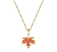 LAIOUSN Fashionable Maple Leaf Chain Necklace Designs Accessory For Trendy Women Who Appreciate The Beauty Of Nature Styles Maple Leaf Necklace