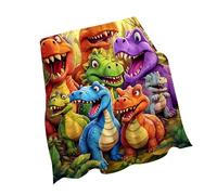 LAIOUSN Flannel Fleece Blanket Warm Decorative Dinosaur Designs for Kids Room Sofa or Camping Pattern Blanket