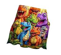 LAIOUSN Flannel Fleece Blanket Warm Decorative Dinosaur Designs for Kids Room Sofa or Camping Pattern Blanket
