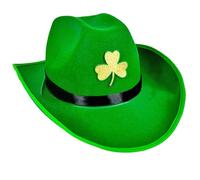 LAIOUSN Green Leprechaun Homburg Top Hat Panama Boyfriend Top Leprechaun Costume For Outdoor Gatherings Irish Green Cowboy Hats