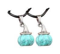 LAIOUSN Halloween Pumpkin Witch Hat Pendant Necklace Natural Agate Stone Adjustable Black Cord Unisex Jewelry Couples Halloween Necklace Set