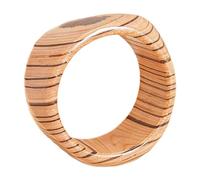 LAIOUSN Handmade Wristband Natural Wood Finish Wrist Bangle Contemporary Design Stackable Accessory Wooden Statement Bangle