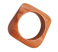LAIOUSN Handmade Wristband Natural Wood Finish Wrist Bangle Contemporary Design Stackable Accessory Wooden Statement Bangle