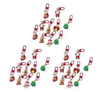 LAIOUSN Holiday Themed Resin Keychains Bulk Set Santa Snowman Reindeer Decorations for Bag Backpacks Accessories Resin Keychain