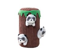 LAIOUSN Interaction Dog Chew Toy Squeaky Mental Stimulation Tree Hole Panda for Small Breeds Stress Reduce Entertainment Dog Hide