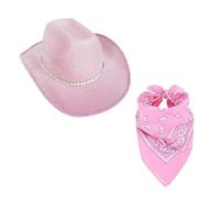 LAIOUSN Jeweled Hats Crystal Panama Hat Bandana Surprise Girl Boys Bride Hat For Carnivals Music Festival Dance Cowboy Hats