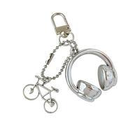 LAIOUSN Lightweight Headphone Design Keychain Sturdy Resin Charm Ideal For Outdoor Activities And Gifts Scratch Proof Keychain For Travelers