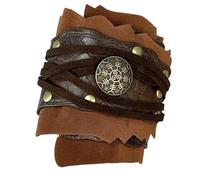 LAIOUSN Medieval Theme Gauntlets Arm Bracers Adult Unisex Cosplay Party Guards Stage Performers Cuffs Costume Decoration Historical Reenactment Gear