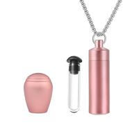 LAIOUSN Memorial Cremation Urn Jewelry Pet Necklace Ashes Casket Creative Urn Storage Jar Elegant Aluminum Memorial Box