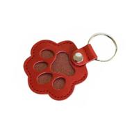 LAIOUSN Memorial Pet Lovers Essential Paws Keychain Organizers for Storing Shedding Hair PU Construction Dog Hair Keychain Holder