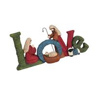 LAIOUSN Modern Resin Nativity Figurine Set For Christmas Religious Celebration Home Ornamentation Elegant Holy Family Display Resin Nativity Set