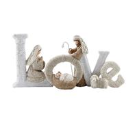 LAIOUSN Modern Resin Nativity Figurine Set For Christmas Religious Celebration Home Ornamentation Elegant Holy Family Display Resin Nativity Set