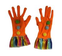LAIOUSN Novelty Pompoms Clown Gloves For Festival Theme Event Gathering Comfortable Soft Stretchy Hand For Cosplay Party Novelty For Adult