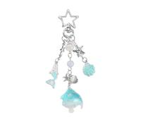 LAIOUSN Ocean-Themed Textured Stone Keyring | Sustainable Crafted Decor For Bags Backpacks & Everyday Use User Friendly Keychain Jewelry