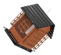 LAIOUSN Pack of 1 Elegant Metal Outdoor Bird Supplier for Garden Deck Large Capacity Permanent Impermeable Plan Attracts Birds Backyard