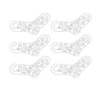 LAIOUSN Pack of 6 Wooden Knitting Sock Holders Sock Display Tools Practical Adjustable Blockers for Home Use Sock Presentation Molds