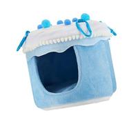 LAIOUSN Parrot Hangable Hammock Bed Breeding Nest Bird Bed Small Bird Winter Warm Nest Resting Plush Cake Shape House Parrot Hammock