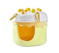LAIOUSN Parrot Hangable Hammock Bed Breeding Nest Bird Bed Small Bird Winter Warm Nest Resting Plush Cake Shape House Parrot Hammock