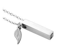 LAIOUSN Pet Cremation Urn Pendants Angelic Wing Urn Locket Necklace Ashes Container Ashes Holder Necklace Memory Jewelry Container Cremation Jewelry