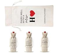 LAIOUSN Practical Wine Gift Packaging Accessory with Protective Lining Bottle Protectors Suitable for Travel and Display Efficient Cotton Linen Bag