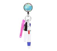 LAIOUSN Professional Nurse Pen Set Easy To Clip On Portable Nurse Accessories Writing Instruments For Clinical Settings Retractable Badge Holder Pens