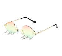 LAIOUSN Punk Clouds And Tassels Sunglass Trendsetters For Vacation Dress Frameless Frame Rock Shades Frameless Frame Tassels Sunglasses
