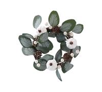 LAIOUSN Rattans Artificial Pinecones Wreath Decorative Hanging Ornament for Home Wedding Party Decoration Artificial Pinecones Wreath